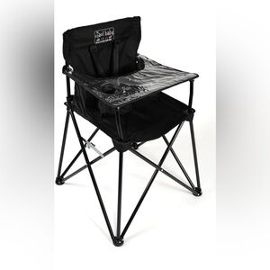 ciao! baby Portable Fold Chair with Tray, Black